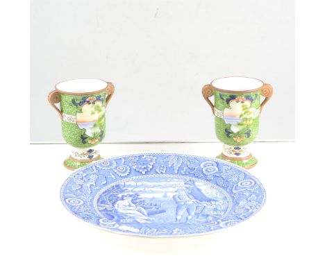 A Spode National Maritime Museum 'The Greenwich Cup', number 4/500, cased; a Maritime England Plate, 'The Four Days Battle', 