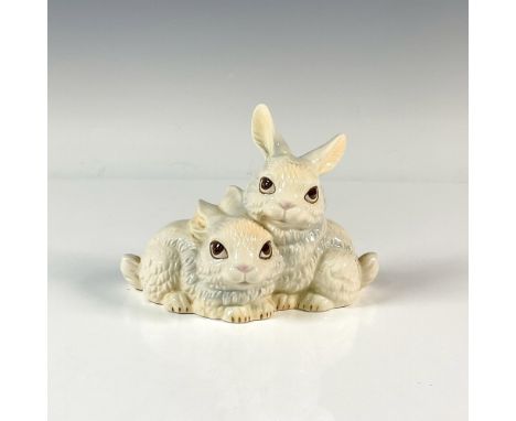 Glazed finish. Two playful bunnies together, feature big eyes and relief fur. Goebel backstamp. Issued: 20th centuryDimension