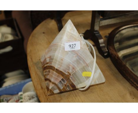 An onyx table lamp 