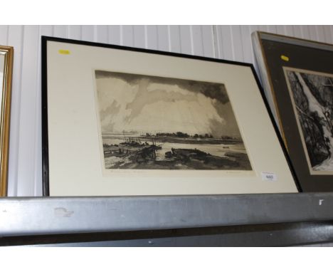Ellab George Earthrowl 1878-1967, pencil signed etching 