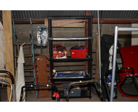 A plastic five tier shelf 