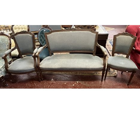 French salon suite - Sofa &amp; 2 chairs 
