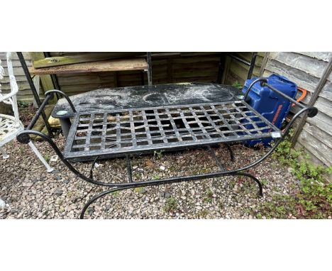 Wrought iron garden bench 