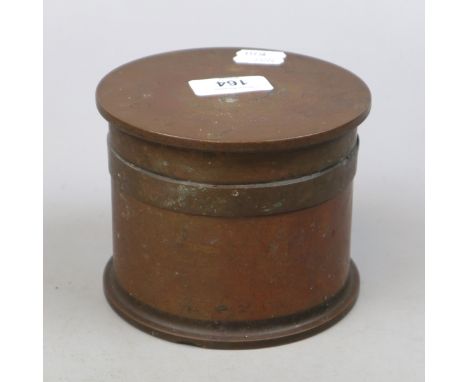 Trench art trinket box made from 2 shell cases one dated 1915 