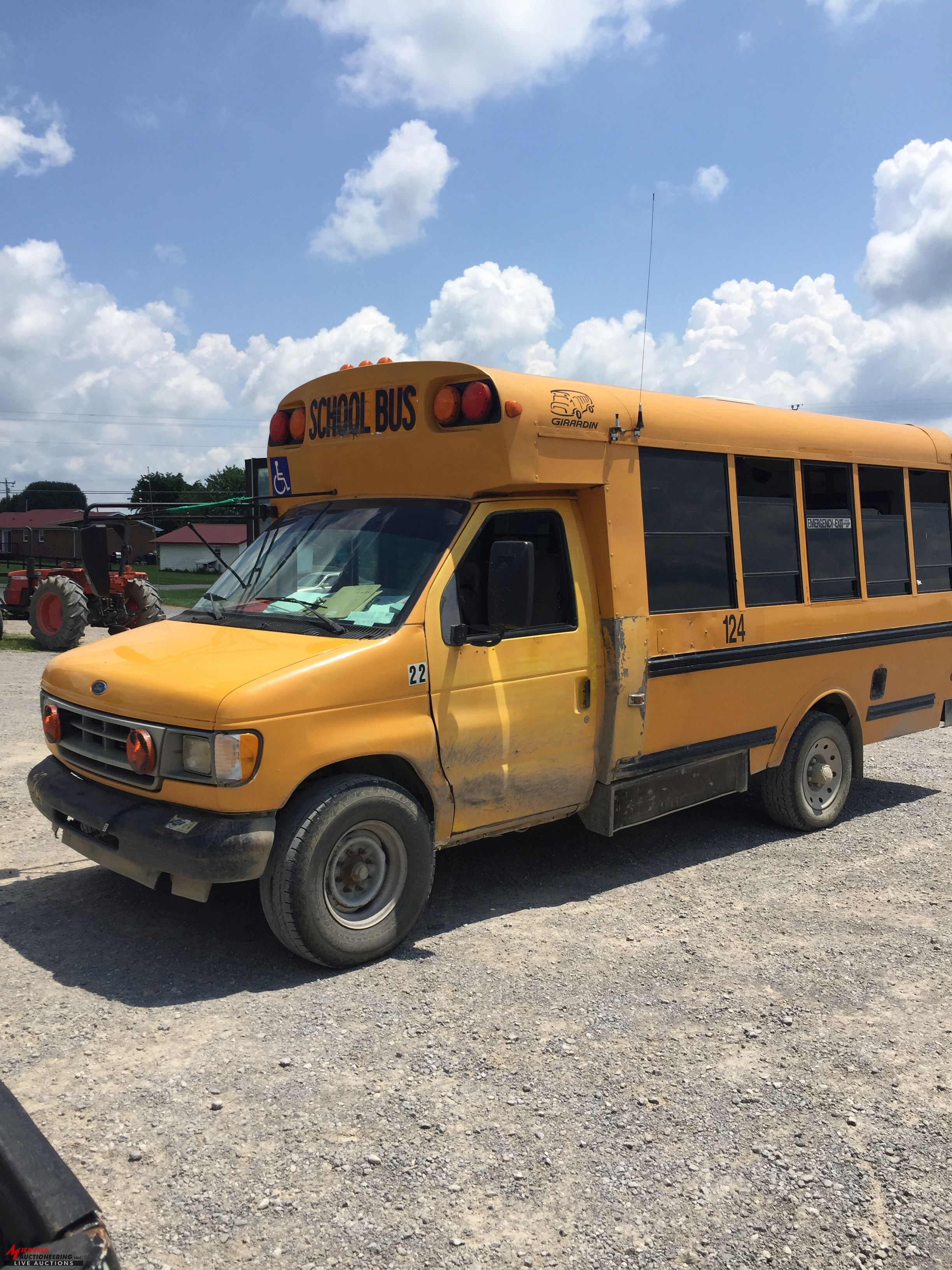 2001 FORD MINI SCHOOL BUS, DIESEL ENGINE, AUTOMATIC TRANS, AM/FM/CASS ...