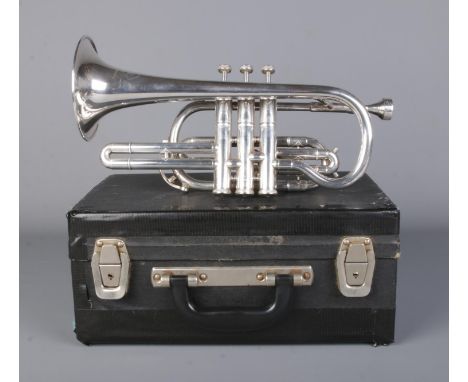 A Lafleur cornet by Boosey and Hawkes in travel case
