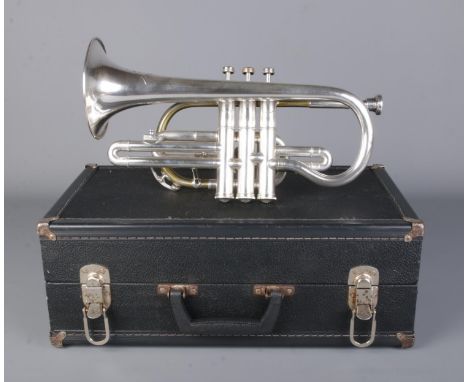 An Imperial cornet by Boosey and Hawkes in travel case