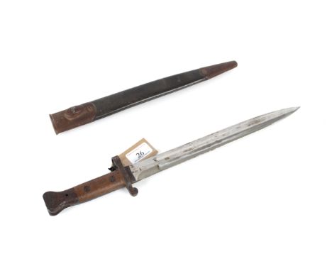 A British model 1888 MkIII bayonet and scabbard by Wilkinson Sword 