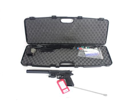 A Grand Power K22 X-Trim .22 Calibre self loading long barrel pistol. In near new condition this example comes with fitted la