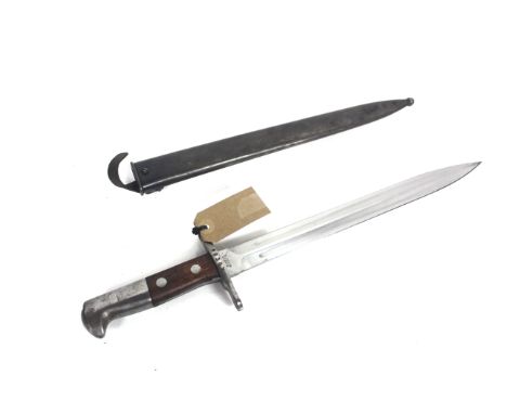 A Swiss model 1918 bayonet with scabbard