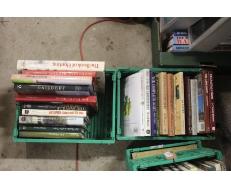 Two boxes of books on game shooting and hunting interest