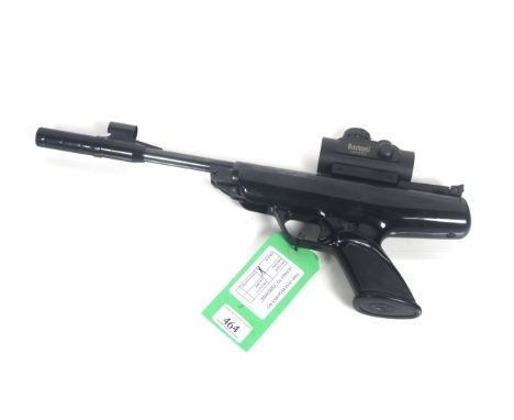 A B.S.A. .22 Cal "Scorpion" air pistol with a Bushnell 1x40 RD sight.As a post 1939 air weapon the restrictions of the crime 
