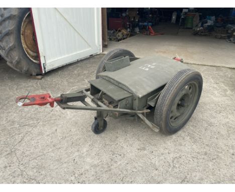 A WWII era and post (into early 1950's) an R.A.F. Trolley Acc. (accumulator) to carry batteries to assist with starting pisto