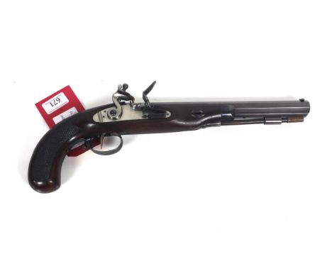 A Pedersoli muzzle loading single shot .45 Calibre pistol, with flintlock action Ser. No.75846, in overall excellent conditio