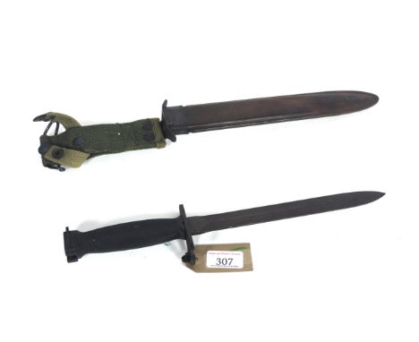 A U.S. style bayonet and scabbard 