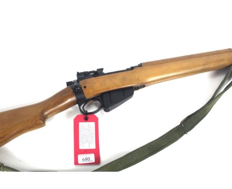 An Enfield Number Four MkII bolt action rifle Ser. NO. A3645 with matching magazine. Action marked No.4Mk2 of 55 A3645. IN ov