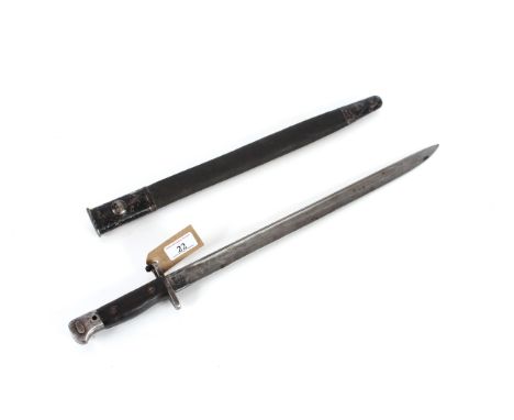 A British model 1907 bayonet and scabbard by Wilkinson, issue date 10/16