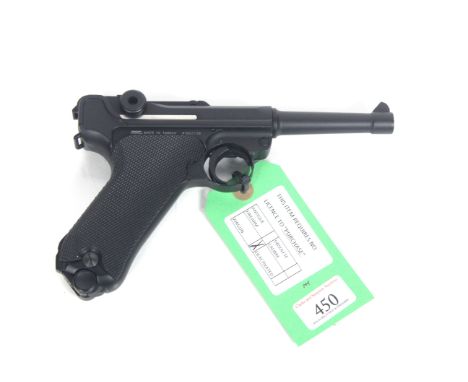 A KWC Luger .177Cal. Co2 air pistol in excellent overall condition.As a post 1939 air weapon the restrictions of the crime Re