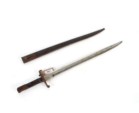 A Portuguese model  1886 bayonet and scabbard 