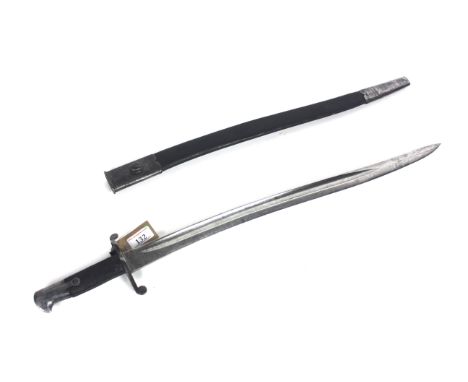 A British model 1856 Enfield bayonet with scabbard 