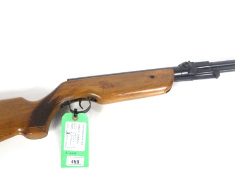 A "Relum Tornado" .22 Cal. under-lever air rifle.As a post 1939 air weapon the restrictions of the crime Reduction Act apply 