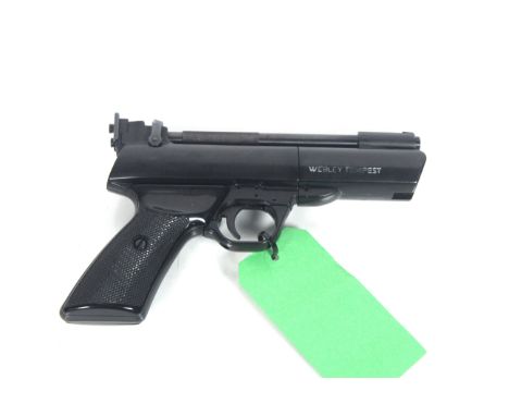 A Webley Tempest .177 Ca. air pistol, a good clean example.As a post 1939 air weapon the restrictions of the crime Reduction 