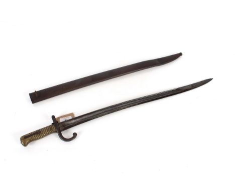 A French model 1866 bayonet with scabbard 