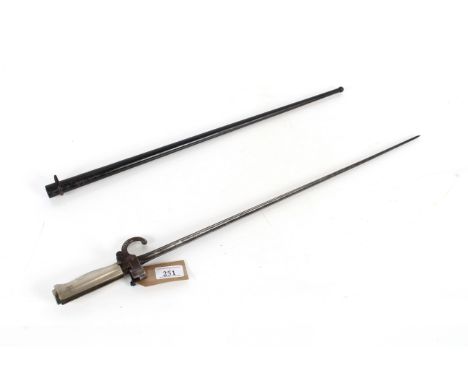 A French model 1886 Epee bayonet and scabbard