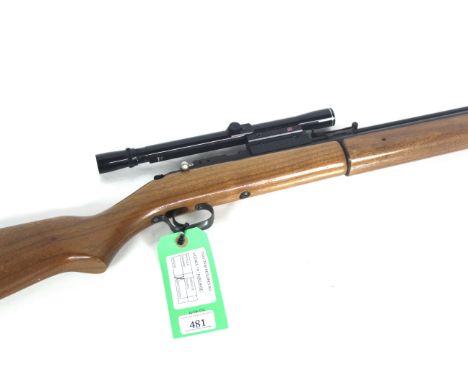 A U.S.A. Sheridan .20 Cal. pump up air rifle with a B.S.A 4x20 scope, in overall excellent condition.As a post 1939 air weapo