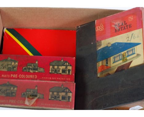 THREE TRIANG '00' GAUGE BOXED PLASTIC BUILDINGS viz a house 'Parkview', hardware shop and bungalow, each with instruction lea