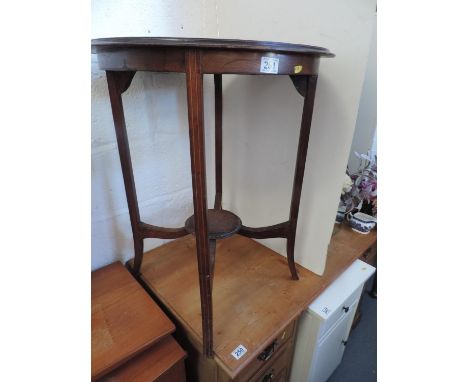 Edwardian Mahogany Occasional Table with Pot Shelf 