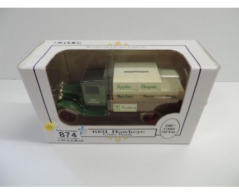 ERTL Diecast 1931 'Hawkeye' Crate Bank - Mint/Boxed - 1/34 Scale - USA 1991-  with 'Publix' Livery 