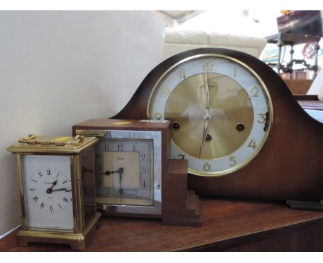 2x Mantel Clocks and Carriage Clock 