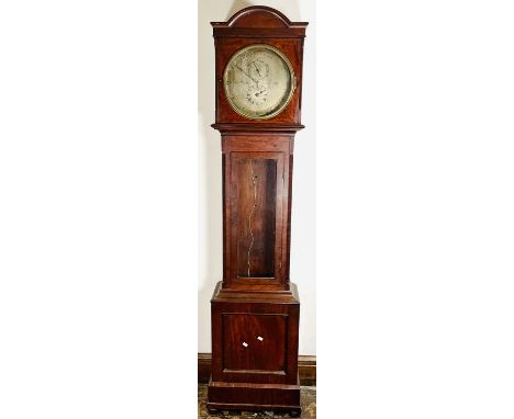 An early Victorian mahogany 8-day regulator longcase clock by Edward Yeoman (1819-1875, Salford), circa 1850, moulded dome ar