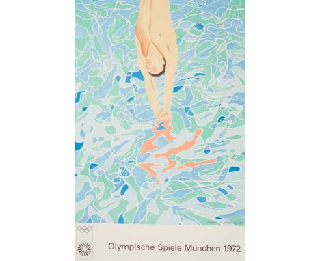 § DAVID HOCKNEY O.M., C.H., R.A. (BRITISH 1937-) OLYMPISCHE SPIELE MÜNCHEN, 1972 (BAGGOTT 34) Lithograph, signed and dated 19