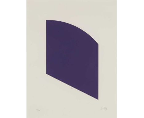 ELLSWORTH KELLY (AMERICAN 1923-2015) PURPLE, FROM THE FOURTH CURVE SERIES  Lithograph, 44/45, signed and numbered in pencil, 