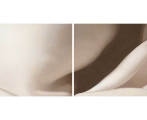 § ALISON WATT O.B.E., F.R.S.E., R.S.A. (SCOTTISH 1965-) CLARION (DIPTYCH) Oil on canvasDimensions:each 61cm x 61cm (24in x 24