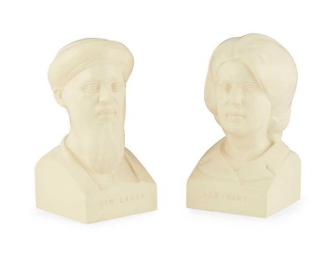 § KENNY HUNTER (BRITISH 1962-) WHAT IS HISTORY? (OSAMA BIN LADEN & MONICA LEWINSKY), 1998 A pair of portrait busts, each inci