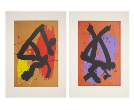 § JOHN HOYLAND R.A. (BRITISH 1934-2011) TWO SCREENPRINTS: 'THUPELO SEAL' AND 'KINGS SEAL' - 1993 Two screenprints with woodbl