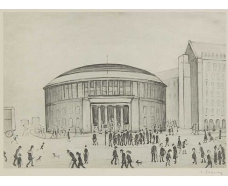 § LAURENCE STEPHEN LOWRY (BRITISH 1887-1976) THE MANCHESTER REFERENCE LIBRARY  Off-set lithograph, ed. 850, signed in pencil 