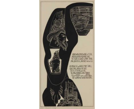 § ALASDAIR GRAY (SCOTTISH 1934-2019) INSIDE THE BOX OF BONE... Screenprint, 8/50, signed and numbered in pencil to margin, wi