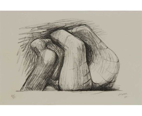 § HENRY MOORE O.M., C.H (BRITISH 1898-1986) TWO FORMS - 1967 Lithograph, 61/65, signed, dated and numbered in pencilDimension