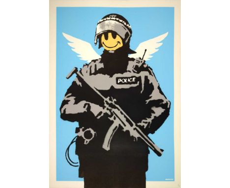 § BANKSY (BRITISH 1974-) FLYING COPPER - 2004 Screenprint, 234/600, signed in print, numbered in pencil to marginThis work is