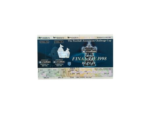 1998 FA CUP FINAL REPLAY UNUSED FOOTBALL TICKET STUB, SCARCE- FIXTURE  WAS NEVER PLAYED, ARSENAL VERSUS NEWCASTLE UNITED, 21/