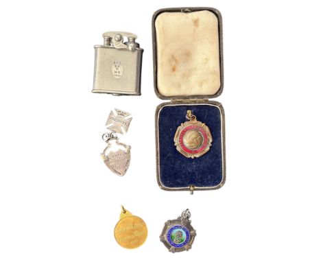 X5 1890S ONWARDS MEDALS/ GIFTS, 1890/91 MILTON SHIELD HALLMARKED MEDAL (11 GRAMS), 1920 SPANISH TOUR PARTICIPATION MEDAL (8 G