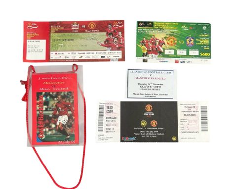 SET OF MANCHESTER UNITED ASIA TOUR FOOTBALL TICKET STUBS, 2007 MACAO CUP 23/7/2007, MALAYSIA XI 18/7/2009, FC SEOUL AWAY 20/7