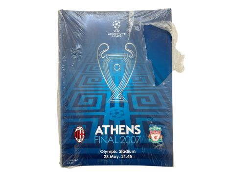 X20 2007 CHAMPIONS LEAGUE FINAL FOOTBALL PROGRAMMES, LIVERPOOL VERSUS AC MILAN IN ATHENS, DEADSTOCK ITEMS. HUGE RESELL OPPORT