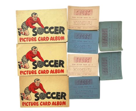 MISCELLANEOUS 1950S FOOTBALL MEMORABILIA, X7 SPORT TEAM PCITURE BOOKS, X3 NUMBER 1, X3 NUMBER 2, X1 NUMBER 3, X3 CHIX SOCCER 