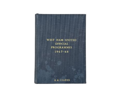 WEST HAM UNITED 1967/68 CLUB BOUND VOLUME, ALL FIRST TEAM/ RESERVES/ COMBINATION CUP/ LONDON CHALLENGE CUP/ LONDON YOUTH CUP 