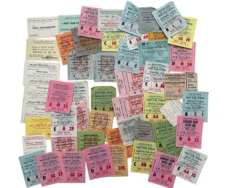 X45 WEST HAM UNITED 1960S/70S MIXED FOOTBALL TICKET STUBS, HOME AND AWAYS, HUGE MIX OF CLUBS, DUPLICATION NOTED.